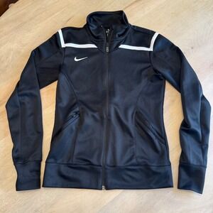 Nike Dri-FIT Full Zip Black Athletic Jacket Womens S